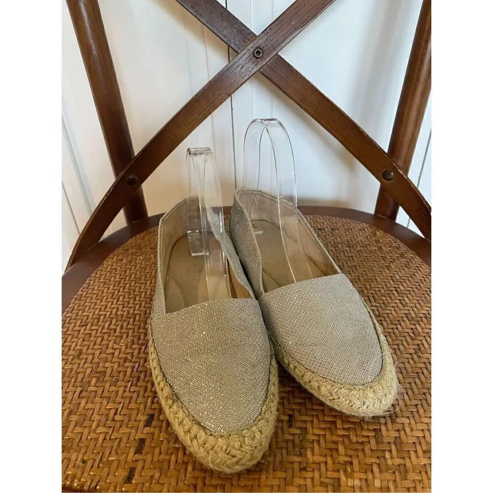 Aerosoles espadrille shimmer flats size 6